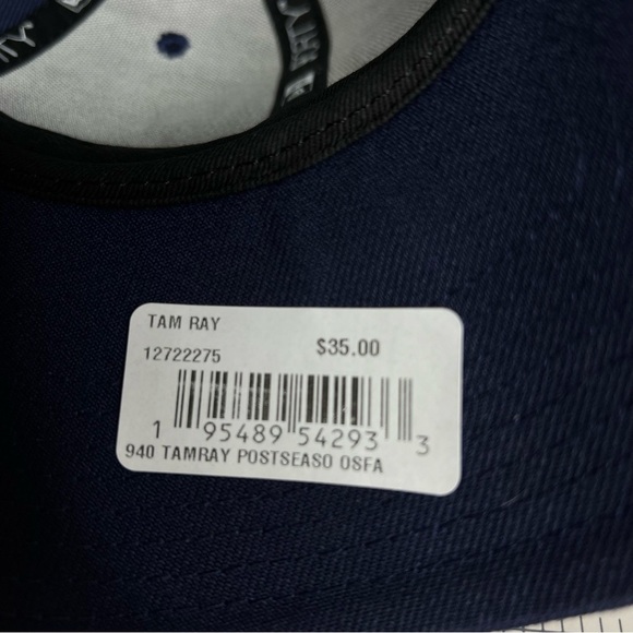 New Era 9Forty Tampa Bay Rays Hat Cap Post Season 2020 MLB Strapback NEW!! - Picture 4 of 7
